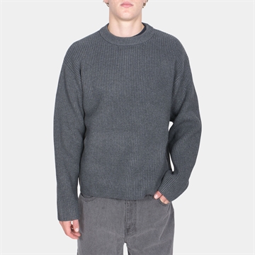 Alis Ledley Rib Knitted Pull Over Dark Grey